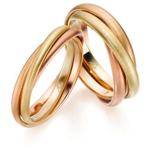 Trauringe 333 Gelbgold 333 Rotgold