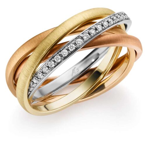 Trauring 47 Brillanten 0.235 ct.