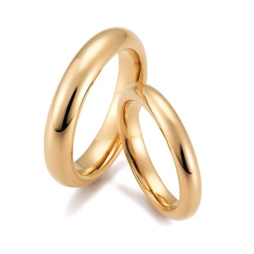 Klassische Trauringe Rotgold 585 glänzend