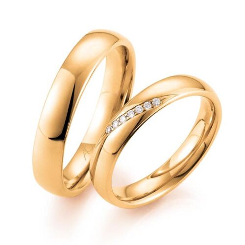 Trauringe 585 Rosegold 7 Brillanten