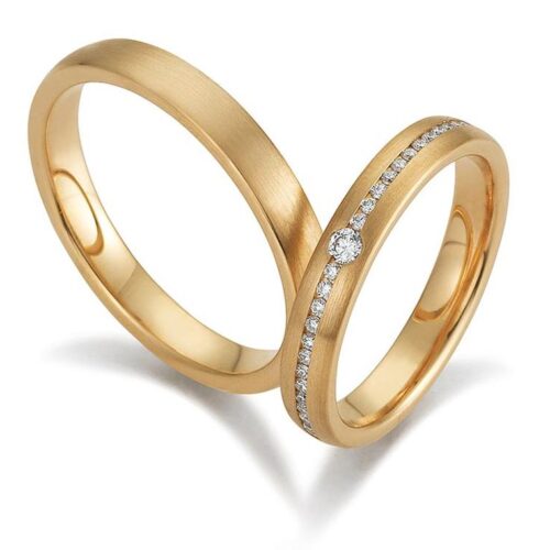 Trauringe 750 Rosegold 29 Brillanten