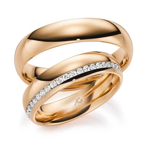 Trauringe Rosegold 585 21 Brillanten