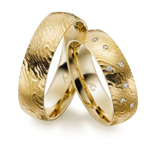 Trauringe 750 Gelbgold 7 Brillanten