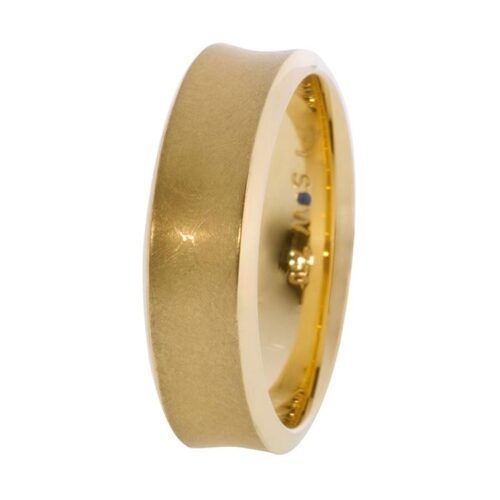 Trauring 750 Gelbgold eismatt