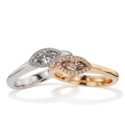 Roségoldring, Weissgoldring