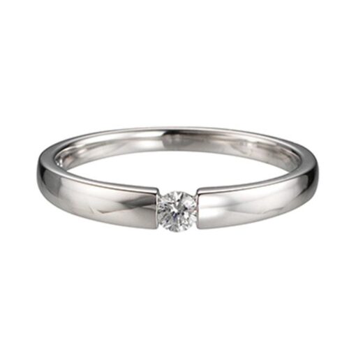 Weissgoldring mit Diamanten