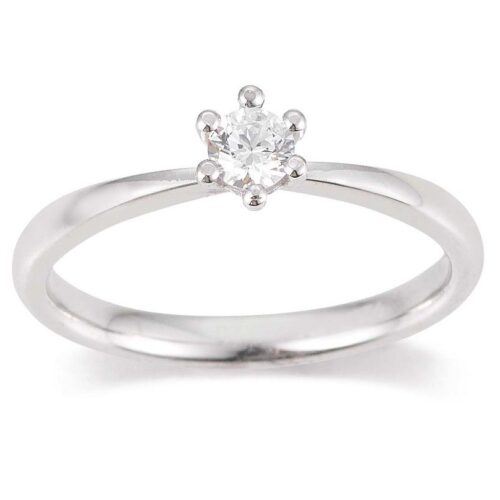 Weissgoldring mit Brillant