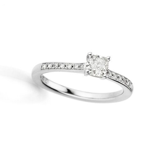 1/2 Carat Cushion Diamond Ring