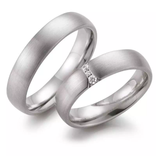 Trauringe Platin 950/- mit 3 Brillanten