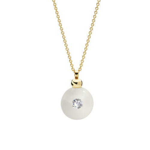 Halskette Glasklar 0,15ct (weiß)