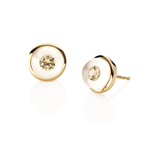 Ohrstecker Glasklar mit Diamant