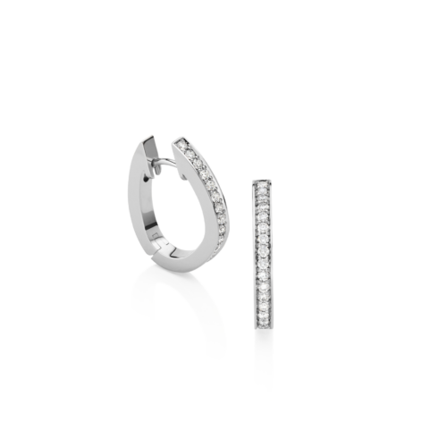 Creolen Endlos Weissgold 750