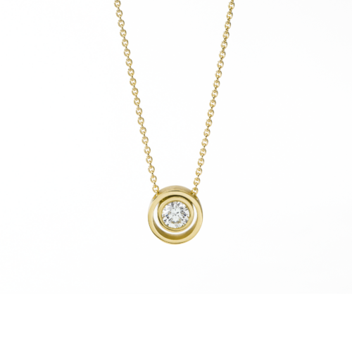 Halskette Saturn Gelbgold