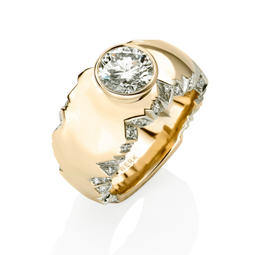 Alpenring 1 Brill. 0,7ct, 50 Brill. 0,36ct