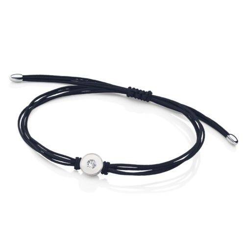 Armband Glasklar mit Diamant (blau)