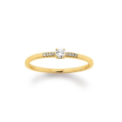Goldring mit Diamant