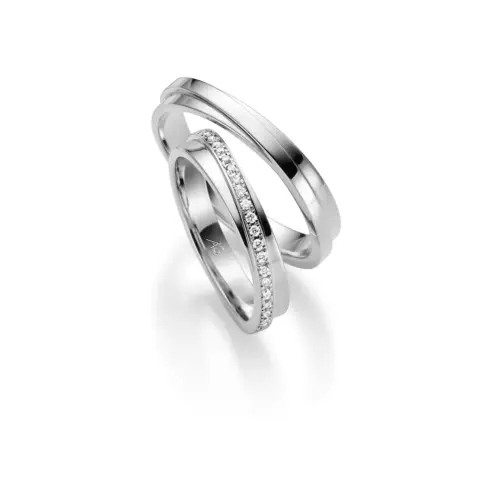 Trauringe 750/- in Weissgold