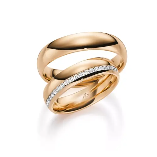 Trauringe 585/- in Mittelgold