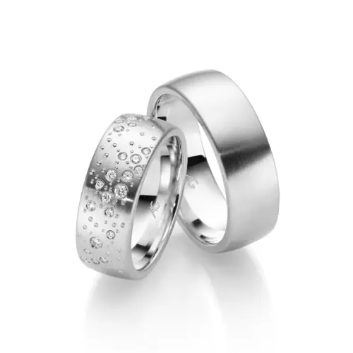 Trauringpaar in 950/- Platin