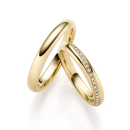 Trauringe in 750/- Gelbgold