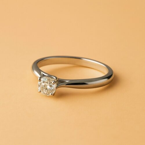 Antragsring Flame Weißgold