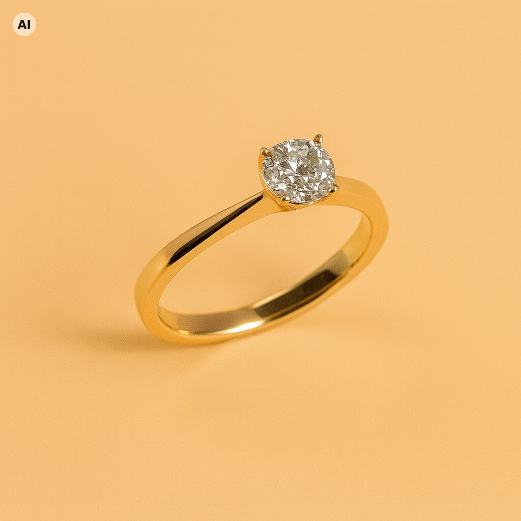 Antragsring Flame Gelbgold Antragsring Flame Gelbgold (mit KI bearbeitete Darstellung)