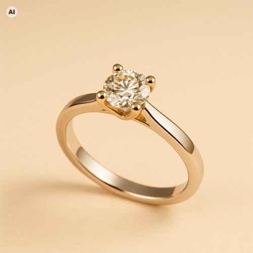 Antragsring in Bicolour-Gold (mit KI bearbeitete Darstellung)