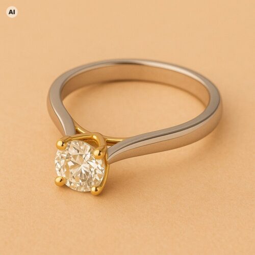 Antragsring in Bicolour-Gold (mit KI bearbeitete Darstellung)