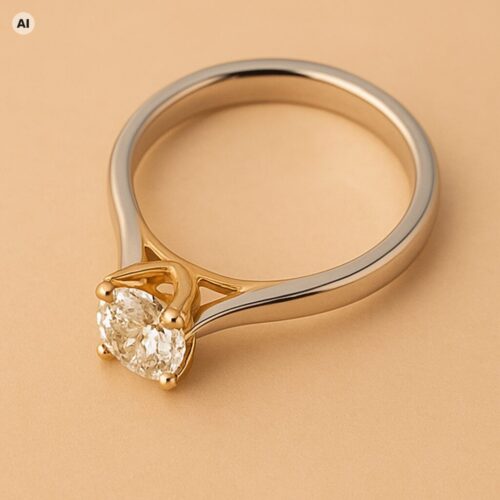Antragsring in Bicolour-Gold (mit KI bearbeitete Darstellung)