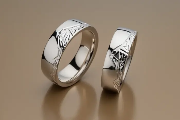 Bergwelten von Fischer Trauringe in Weißgold