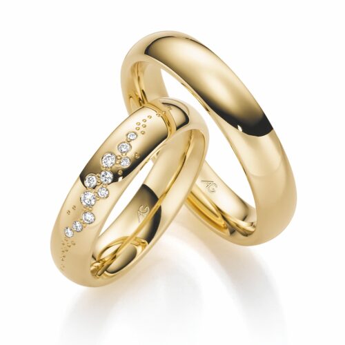 August Gerstner Gelbgold 11 Brillanten 0,106 ct.