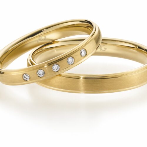 August Gerstner Gelbgold 5 Brillanten 0,05 ct.