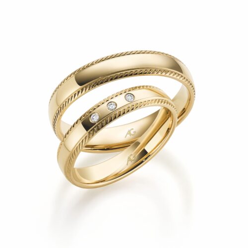 August Gerstner Gelbgold 3 Brillanten 0,03 ct.