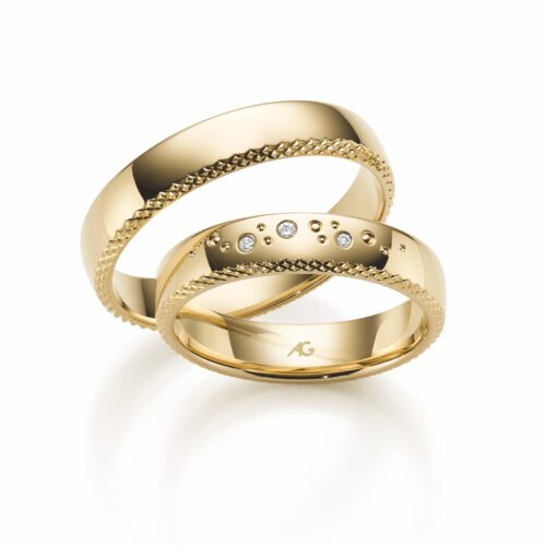 August Gerstner Gelbgold 3 Brillanten 0,023 ct.