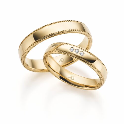 August Gerstner Gelbgold 3 Brillanten 0,03 ct.