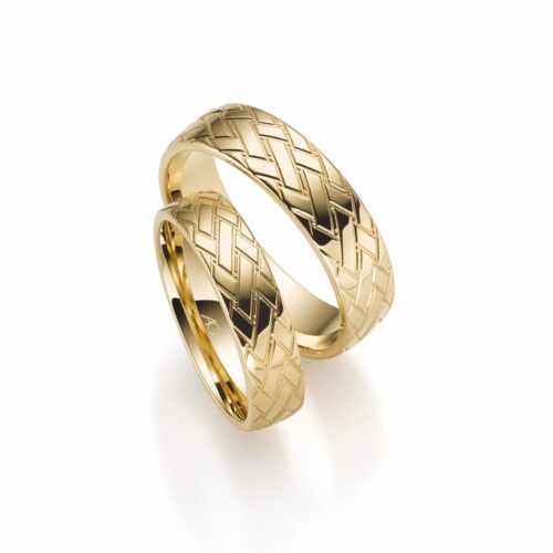 August Gerstner Gelbgold Flechtmuster