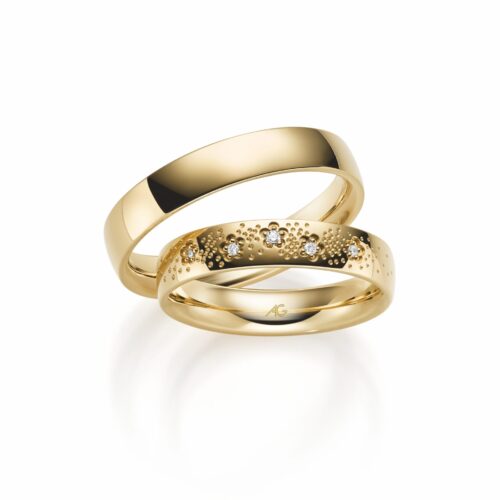 August Gerstner Gelbgold 5 Brillanten 0,036 ct.