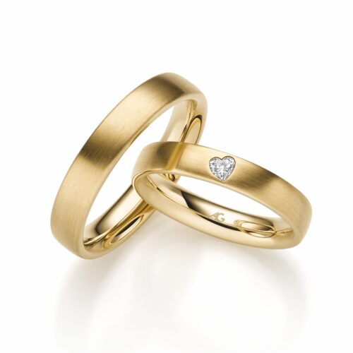 August Gerstner Gelbgold 1 Diamant Herzschliff 0,08 ct.