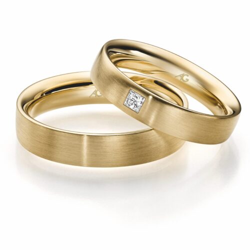 August Gerstner Gelbgold 1 Diamant Princessschliff 0,10 ct.