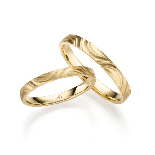 August Gerstner Gelbgold Wellenmuster