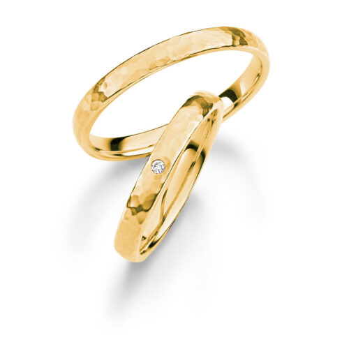 Max Kemper Gelbgold gehämmert 1 Brillant 0,014 ct.