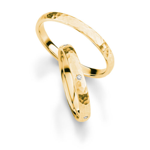 Max Kemper Gelbgold gehämmert 5 Brillanten 0,050 ct.