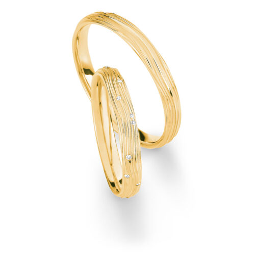 Max Kemper Gelbgold Rillenstruktur 19 Brillanten 0,038 ct.