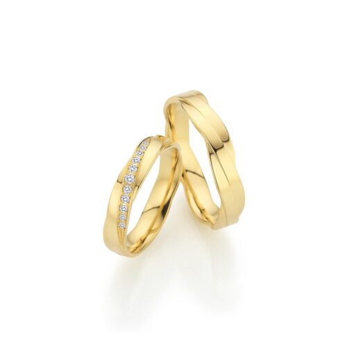 Fischer "Goldwelle" Flechtstruktur 11 Brillanten 0,097 ct.