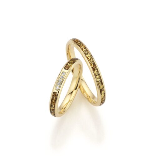Fischer Gold Flakes "Inner Light" 5 Brillanten 0,02 ct.