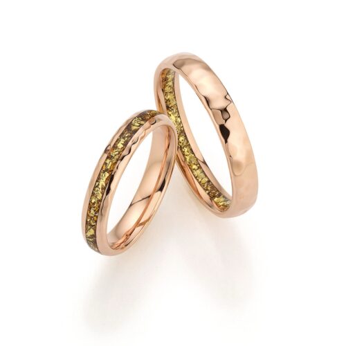 Fischer "Spark of Eternity" Rotgold mit Goldflakes