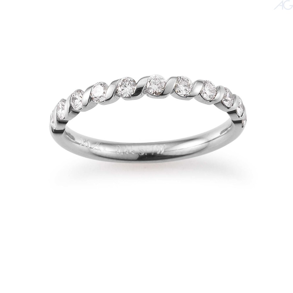 29780_24 Verlobungsring Antragsring Weißgold, Zopfmuster mit 11 Brillanten M, gesamt 0,44 ct., Hersteller August Gerstner, Artikelnummer 29780/2.4