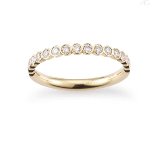 Verlobungsring Antragsring Gelbgold, 15 Brillanten M, gesamt 0,30ct., Hersteller August Gerstner, Artikelnummer 29782/2.4