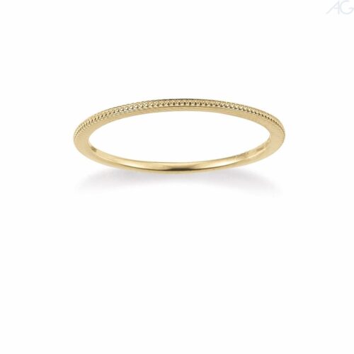 Verlobungsring Antragsring Gelbgold schlicht, dünn, Perlenband Oberfläche, Hersteller August Gerstner, Artikelnummer 31513/1