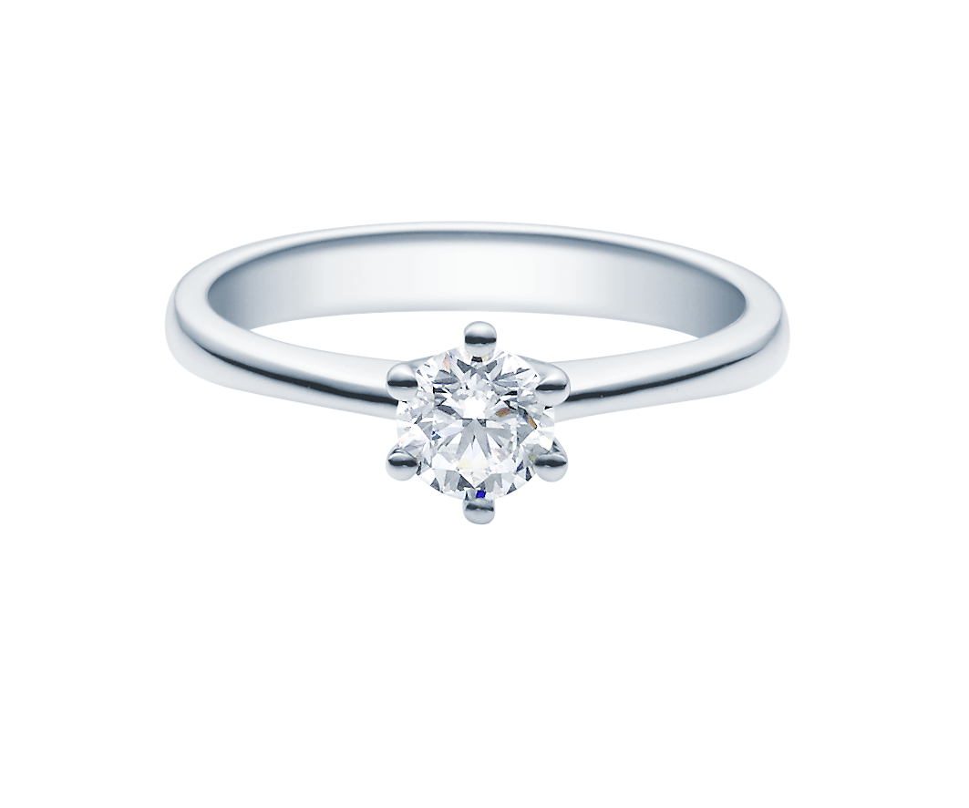 18001wg-liegend-050ct Verlobungsring Antragsring, Weißgold, klassisch, 1 Brillant 0,70 ct. Hersteller Rubin, Artikelnummer 18001